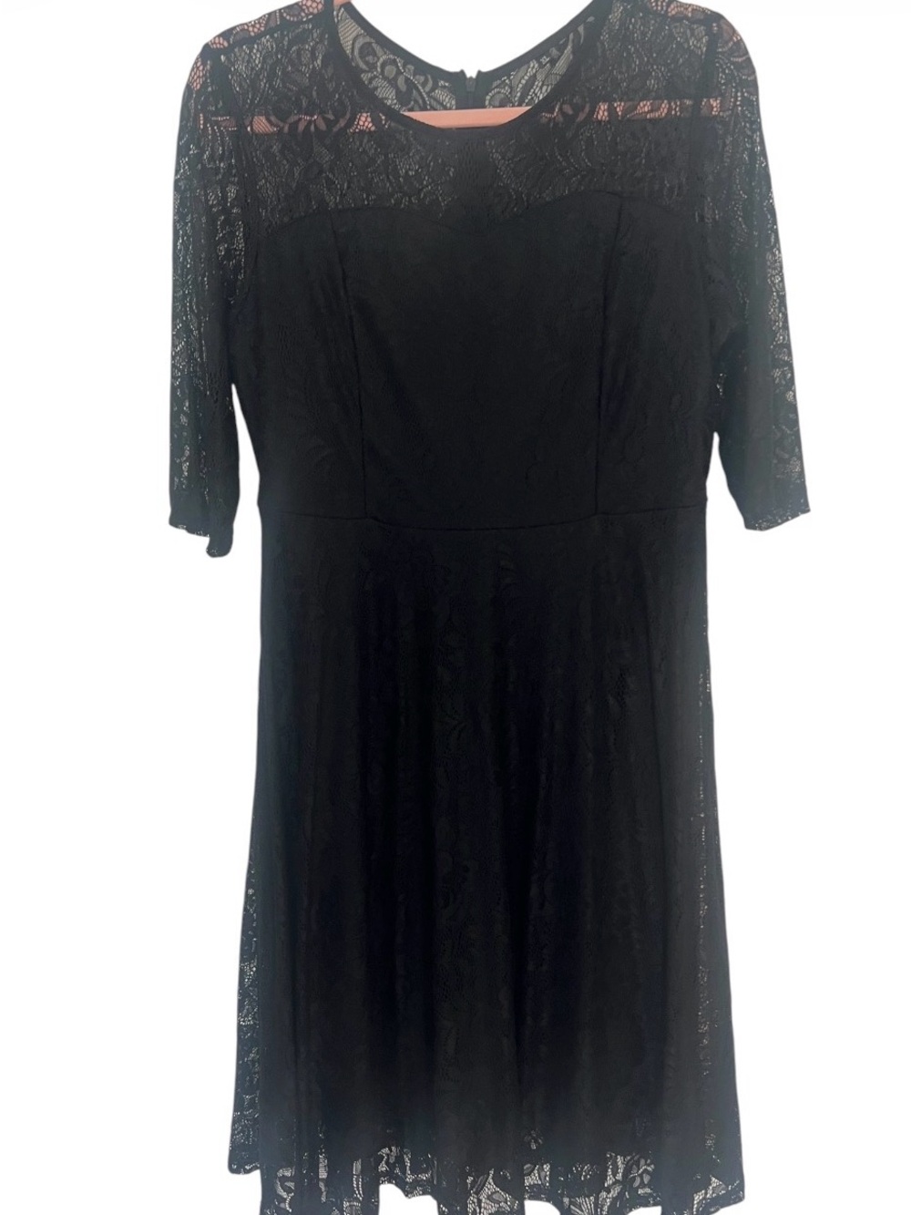 Black Lace Women's Dress - Elegant Cocktail Dress
